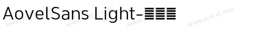 AovelSans Light字体转换